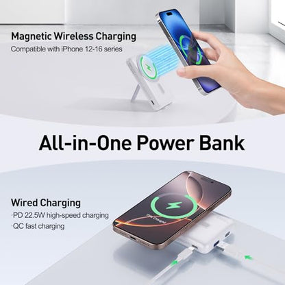 FancyBean 10000mAh 22.5W Magnetic Wireless Portable Charger Power Bank