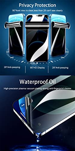 2pcs Flexible Privacy Hydrogel Film for iPhone 16 Pro 5G 6.3" 2024 Anti-Spy Anti-Peeping TPU Screen Protector Touch Sensitive Explosion-Proof Not Tempered Glass