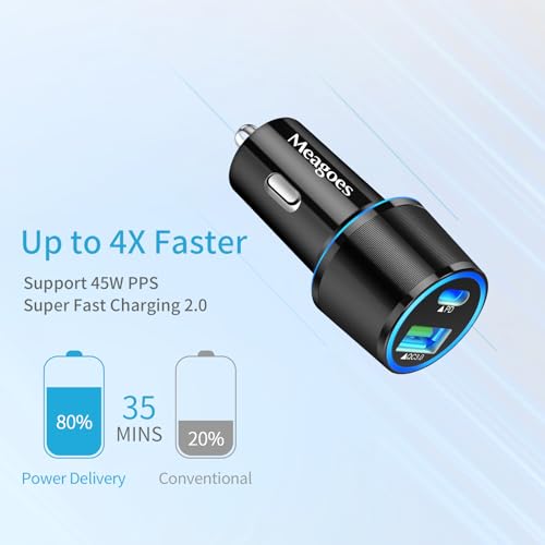 67.5W Car Charger USB C Super Fast Charge for iPhone 18 Pro Max/17/Android - color: Black, size: 3.3 ft