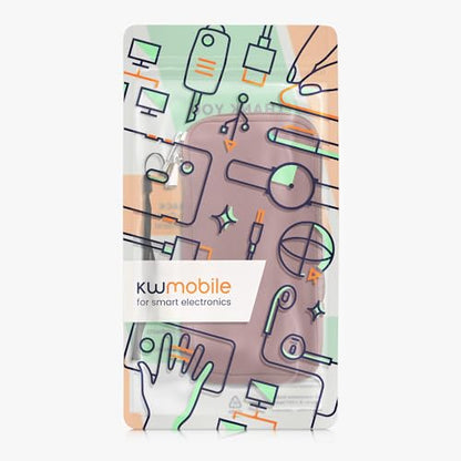 kwmobile Universal Phone Pouch Size XL - 6.7/6.8" - Neoprene Smartphone Pouch with Zip - Water-Repellent Mobile Phone Case - Sleeve in Dark Rose - color: Dark Rose, size: XL - 6.7/6.8"
