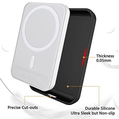 2 Pack Case for Magsafe Battery Pack, Clear/Clear | Compatible with Magsafe Battery Pack Cover, Ultra-Thin TPU, Shockproof, Slim Scratch Resistant, Protective Bumper Shell - color: Clear/Clear
