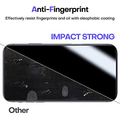 ImpactStrong Anti-Spy Privacy Screen Protector for iPhone 11 / iPhone XR (6.1-Inch), 9H Tempered Glass, Shatter-Resistant, Anti-Scratch, Easy Install Kit, Case Friendly, 2-Pack - size: iPhone 11/XR