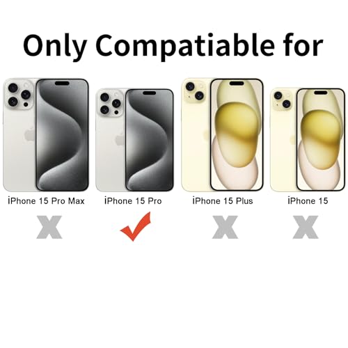 TENOC Phone Case Compatible with iPhone 15 Pro, Clear Case Shockproof Protective Bumper Slim Cover for 6.1 Inch - color: Clear, size: iPhone 15 Pro