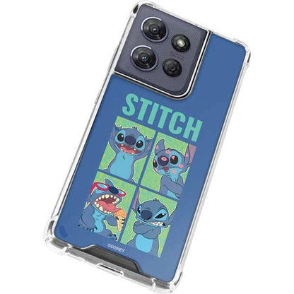 Skinit Clear Phone Case Compatible with Moto G Power 5G (2025) - Officially Licensed Disney Lilo and Stitch Personalities Moods Design - color: Blue - DISLNS06