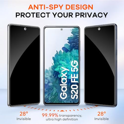 3+3 for Samsung Galaxy S20 FE 5G Privacy Screen Protector Camera Protector - size: Galaxy S20 FE Privacy