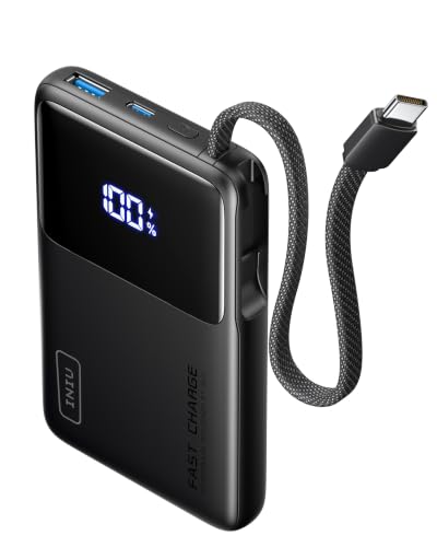 INIU Portable Charger, Smaller 45W Fast Charging Power Bank, 10000mAh Black - color: Black, size: 10000mAh