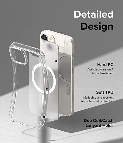 Ringke Fusion for iPhone 14 Case [Compatible with MagSafe] Oil & Dirt Resistant Anti-Fingerprint Technology Prevents Oily Smudges - Magnetic Matte Clear - size: iPhone 14