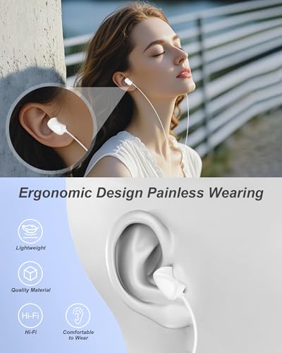 iPhone 17e 16 USB C Headphones Wired, Apple Air Max Earbuds Wired Earphones - color: White