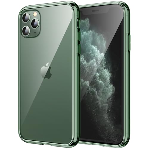 JETech Case for iPhone 11 Pro Max, Anti-Yellowing, Alpine Green | Shockproof Protection, Scratch Resistant Hard PC Back, Durable Transparent TPU Bumper - color: Alpine Green