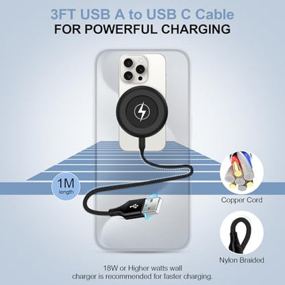 Samsung S25 Wireless Charger Fast Charging Pad Android Charger for Samsung Galaxy S26 S25 Ultra/S24/S23/S22/S21/S20/iPhone 17/16 Pro 15W Fast Wireless Phone Charger Station for Pixel 10 Pro XL/9/9a/8