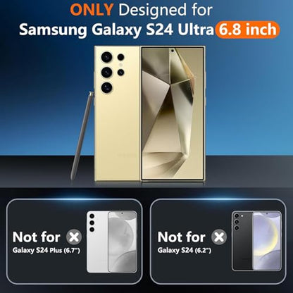 Battery Case for Galaxy S24 Ultra, Upgraded 12000mAh Battery Pack Rechargeable Charger Case with Wireless Charging Compatible for Galaxy S24 Ultra(6.8 inch) External Charging Cover (Black) - size: Galaxy S24 Ultra