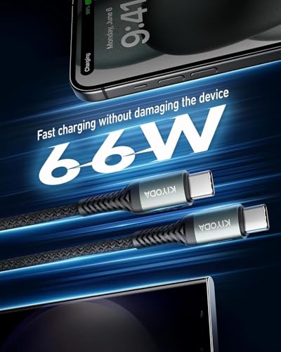 USB C Cable for Car 3FT/6FT, Coiled USB C to USB C Cable Fast Charging 66W - color: Black, size: 3FT&6FT, style: USB C to USB C