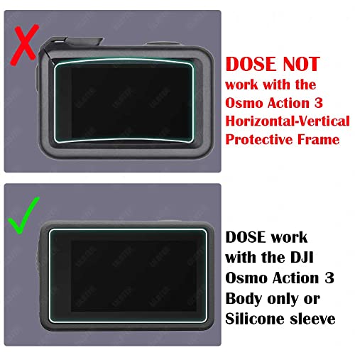 ULBTER Screen Protector for DJI OSMO Action 3 + Lens cap Cover [2+6 Pieces] - size: Action 3