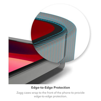 ZAGG Crystal Palace iPhone 15 Pro Max Phone Case - Drop Protection (13ft/4m), Anti-Yellowing & Scratch-Resistant iPhone Case, Wireless Charging Compatibility, Clear - size: iPhone 15 Pro Max, style: Without Magsafe
