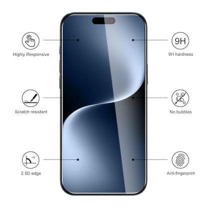 Screen Protector for iPhone 17 Pro, 3 Pack Tempered Glass Film with 3 Pack Camera Lens Protector, 9H Hardness, HD Clear, Scratch Resistant, Case Friendly, Easy Install - size: iPhone 17 Pro
