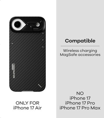 Aulumu A17 Aramid Fiber iPhone Air Case | 1500D Ultra Slim Woven | CoolHyper Real Cooling | Compatible with MagSafe - size: iPhone Air