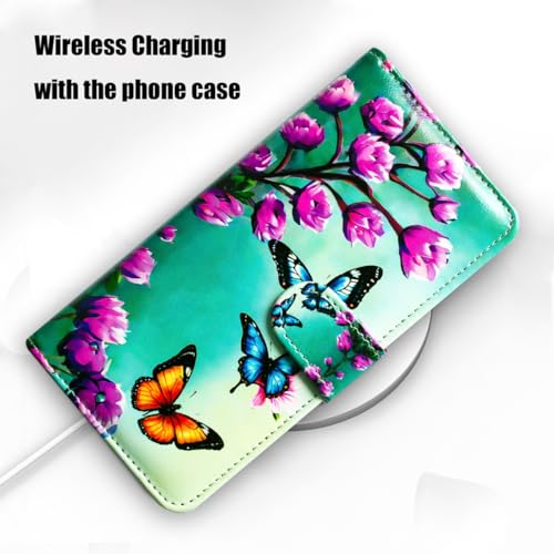 RFID Safe Case for iPhone 15 Pro Max,RFID Blocking,Yellow Sunflower Butterfly Leather Flip Phone Case Wallet Cover with Card Slot Holder Kickstand for iPhone 15 Pro Max - color: Yellow Sunflower Butterfly