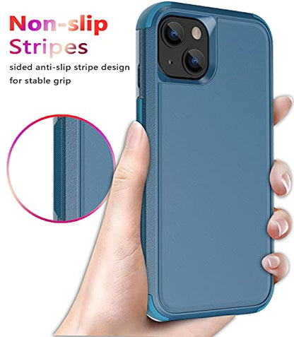 Diverbox for iPhone 13 Case [Shockproof] [Dropproof] [Dust-Proof],Heavy Duty Protection Phone Case Cover for Apple iPhone 13 (Blue) - color: 13-Blue
