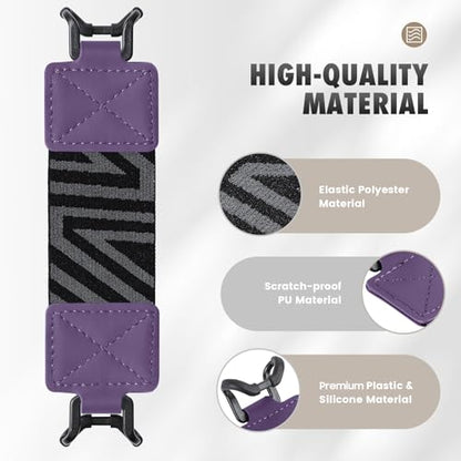 MoKo Security Hand-Strap for 6-8" Kindle eReaders Fire Tablets, Deep Purple - color: Deep Purple, style: Patterned Strap