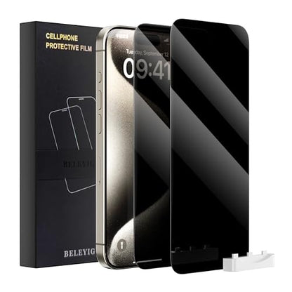 for iPhone 16 Pro Max Privacy Screen Protector 2 Pack - size: 6.9 inch - iPhone 16 Pro Max