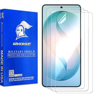 ArmorSuit 3 Pack for Samsung Galaxy S26 (6.3-Inch) Screen Protector Case Friendly, Fingerprint Unlock Compatible, MilitaryShield HD Clear Film - Made in USA - size: S26