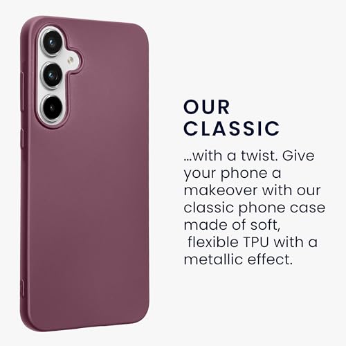 kwmobile Case Compatible with Samsung Galaxy A55 5G Case - Soft Slim Metallic TPU Silicone Cover - Metallic Lavender - color: Metallic Lavender, size: Galaxy A55 5G