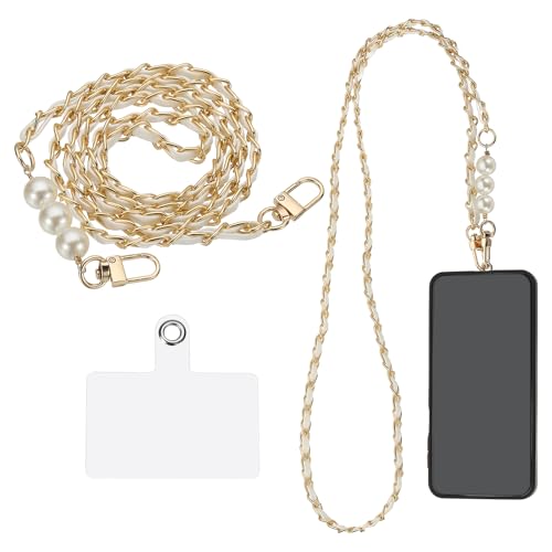 uxcell Phone Lanyard, Crossbody Cellphone Chain with Tether Tabs - color: White