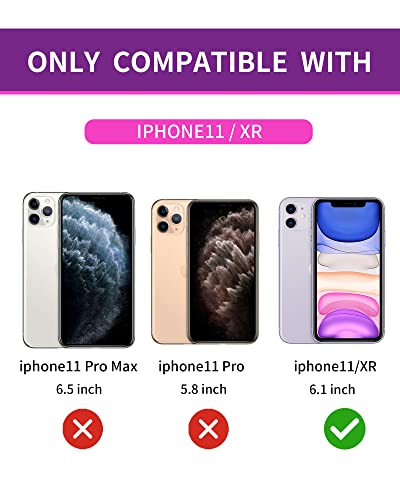 2 Pack Tempered Glass for iPhone 11/XR Privacy Screen Protector - color: For iPhone 11 (red)