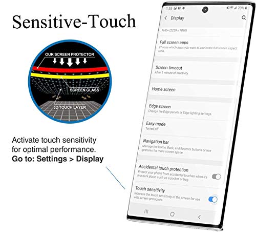 [2 Pack] Galaxy Note 10 Plus Privacy Screen Protector, [Anti-Spy] [Case Friendly] [Full Coverage] [Support in-Screen Unlock] Premium Flexible Film TPU Screen Protector for Samsung Note10+ - size: for Samsung Note10+