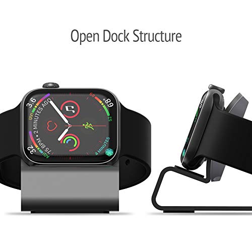 Sincetop Compatible with Apple Watch Charger Stand Ultra 2/Ultra/SE/9/8/7/6/5/4/3/2/1, Aluminum iWatch 49 45 41 44 40 42 38 Charging Holder Dock Nightstand Mode-Magnetic Charger not Included-Gray - color: Gray