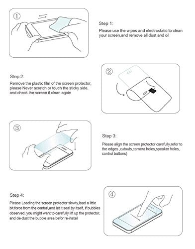 (Pack of 4) Tempered Glass Screen Protector for Fitbit Blaze Smart Watch [0.3mm 2.5D High Definition 9H] Premium Clear Screen Protective Film for Fitbit Blaze