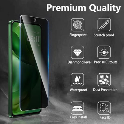 3 Pack Privacy Screen Protector Designed for Motorola Moto G Power 5G 2025,Full Coverage Anti-Spy Tempered Glass Film,9H Hardness,Anti-Fingerprint,Bubble Free,Easy to Install - size: Moto G Power 5G 2025 FK3