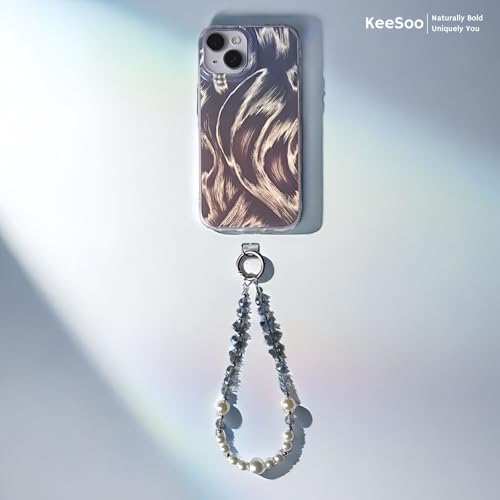 Elegance of the Sea: Pearl & Crystal Original Design Phone Charm with 2 Tether Tabs – Stylish, Durable, and Hands-Free Phone Chain – Compatible with iPhone, Samsung, Pixel & More - color: 06 Elegance of the Sea: Pearl & Crystal