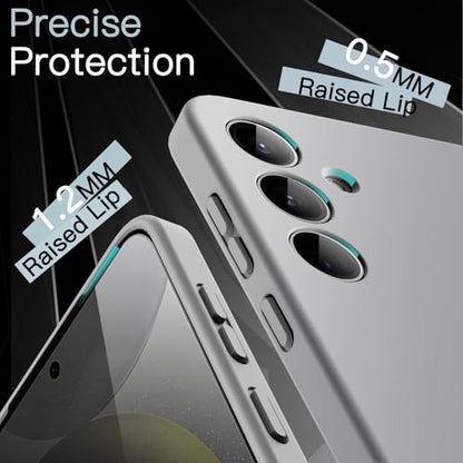JETech Slim Case for Samsung Galaxy S24, Silver | Camera Lens Protection, Soft TPU Design, Matte Finish, Shockproof Protection - color: Silver, size: S24