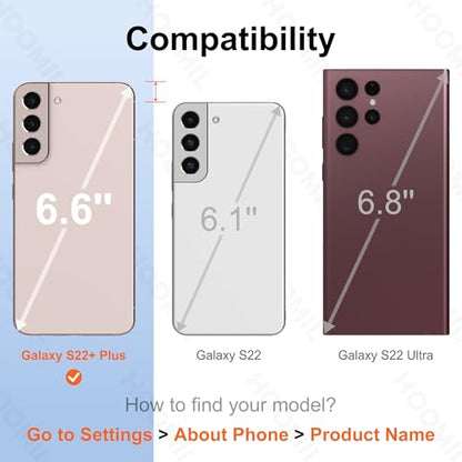 HOOMIL Case for Samsung Galaxy S22 Plus 5G 6.6-Inch, Non-Yellowing, Drop Protection, Anti-Scratch Transparent Hard Back Phone Cover - Crystal Clear - color: Clear, size: Samsung Galaxy S22 Plus