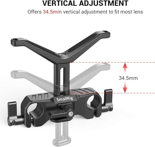 SmallRig Quick Release Plate for Arca Swiss, with 1/4"-20 & 3/8"-16 Screw - style: Base Plate+Lens Support