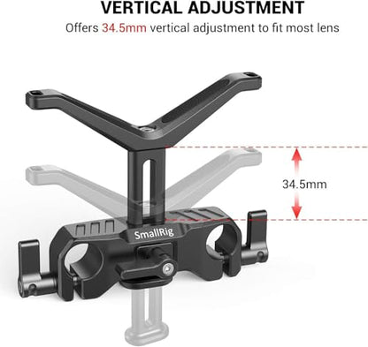 SmallRig Quick Release Plate for Arca Swiss, with 1/4"-20 & 3/8"-16 Screw - style: Base Plate+Lens Support