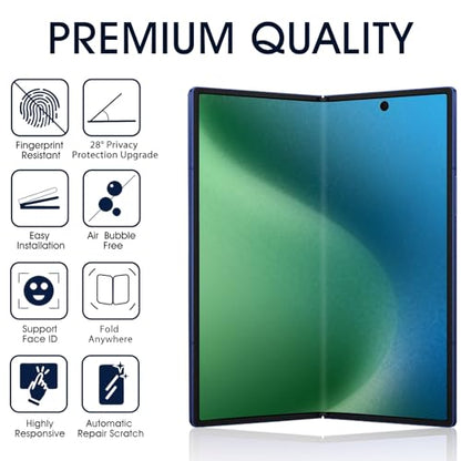 2 Sets Privacy Screen Protector for Samsung Galaxy Z Fold 5 7.6" - size: Samsung Galaxy Z Fold 5