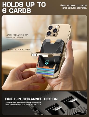 i-Blason for MagSafe Wallet with Stand & RFID Blocking, 6-Card Holder, Gold - color: Desert, size: Only Wallet
