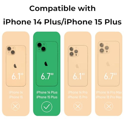 Dumkery Cute White Flowers Phone Case Compatible with iPhone 14 Plus, Clear Floral iPhone 15 Plus Case with Aesthetic Pattern, Soft TPU Shockproof Bumper Cover for Girls Women - size: iPhone 14 Plus/iPhone 15 Plus