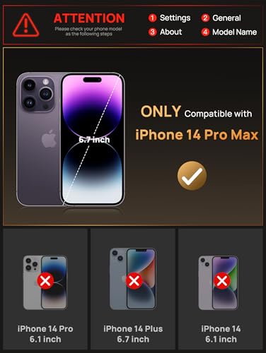 Vihibii for iPhone 14 Pro Max Case Wallet with Card Holder (4 Cards), Black | RFID Blocking, Slide Camera Lens Cover, Military-Grade Drop Protection, Raised Edges Protect Screen, Ditch the bulky bag - color: Black, size: iPhone 14 Pro Max