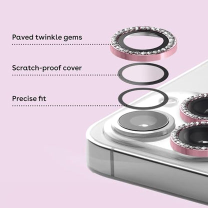 CASETiFY Camera Lens Gem [Easy Application] for iPhone 14 Pro / 14 Pro Max - Sakura Pink - color: Sakura Pink, size: iPhone 14 Pro / 14 Pro Max