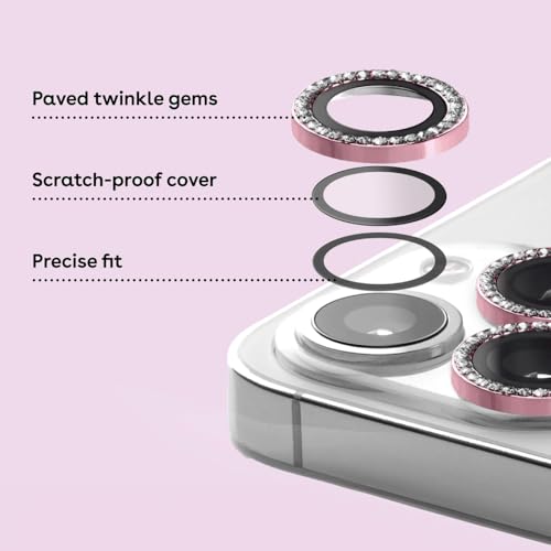 CASETiFY Camera Lens Gem [Easy Application] for iPhone 15 Pro / 15 Pro Max - Sakura Pink - color: Sakura Pink, size: iPhone 15 Pro / 15 Pro Max