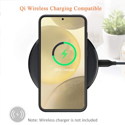 Wireless Charging Case for Galaxy S24 Plus, Upgraded 12000mAh Rechargeable Portable Charging Case Compatible with Galaxy S24 Plus 5G (6.7 inch) with Carplay Extended Battery Pack Charger Case (Black) - size: Galaxy S24 Plus