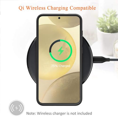 Wireless Charging Case for Galaxy S24 Plus, Upgraded 12000mAh Rechargeable Portable Charging Case Compatible with Galaxy S24 Plus 5G (6.7 inch) with Carplay Extended Battery Pack Charger Case (Black) - size: Galaxy S24 Plus