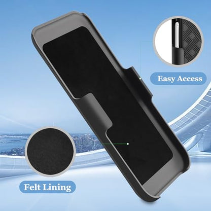 Fingic for iPhone 17e/ 16e Case with Belt Clip Holster Case Kickstand | Slim Combo Shell with Swivel Holster Rugged Shockproof Antiscratch Protective for iPhone 16e 2025/ 17e 2026 6.1 inch , Black