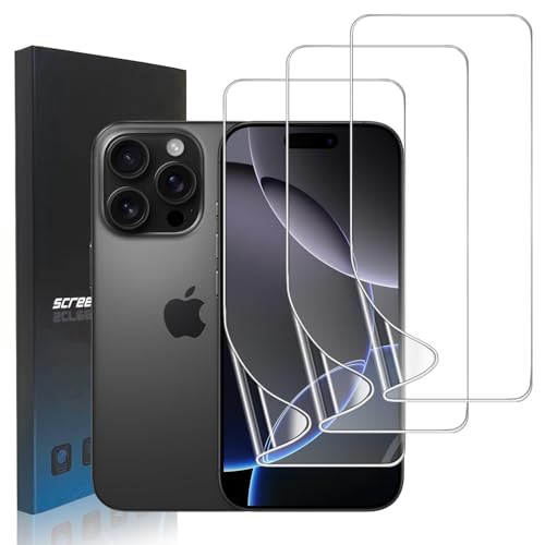 3 Pack for iPhone 16 Pro Max Screen Protector Flexible Soft - size: iPhone16 Pro Max