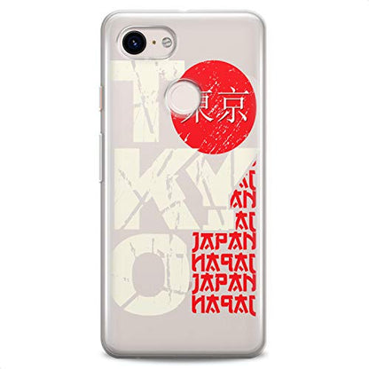 TPU Case Compatible for Google Pixel 9 8 Pro 7a 6a 5a XL 4a 5G 2 XL 3 XL 3a Tokyo Slim fit Design Journey Capital Flexible Silicone Boy Clear Red Japan Soft Cute Print Traveling Man White - color: Tokyo Print