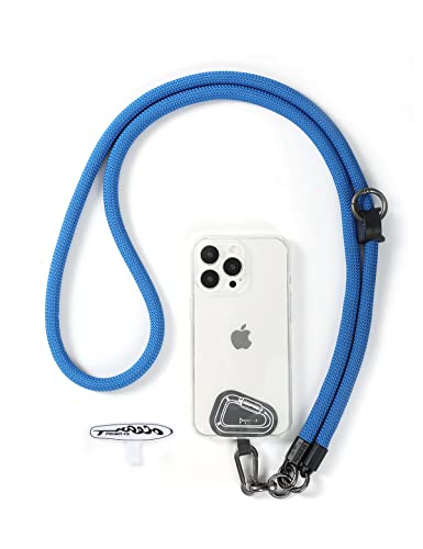 Cell Phone Lanyard ×1, Tether Tab ×2, Universal Adjustable Phone Strap, Crossbody, Neck Phone Lanyard, Rope Strap - color: Blue