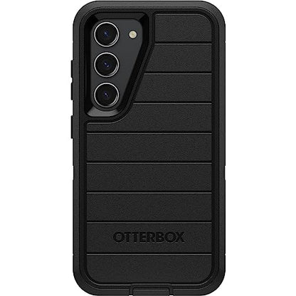 OtterBox Galaxy S23 (Only) - Defender Series Case - Black, Rugged & Durable - with Port Protection - Includes Holster Clip Kickstand - Microbial Defense Protection - Non-Retail Packaging - color: Black